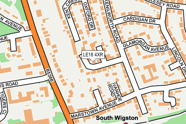 LE18 4XR map - OS OpenMap – Local (Ordnance Survey) LE18 4XR map - OS OpenMap – Local (Ordnance Survey)