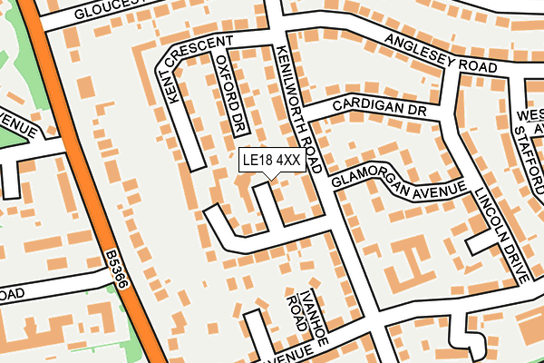 LE18 4XX map - OS OpenMap – Local (Ordnance Survey) LE18 4XX map - OS OpenMap – Local (Ordnance Survey)