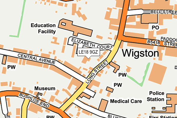 LE18 9GZ map - OS OpenMap – Local (Ordnance Survey) LE18 9GZ map - OS OpenMap – Local (Ordnance Survey)