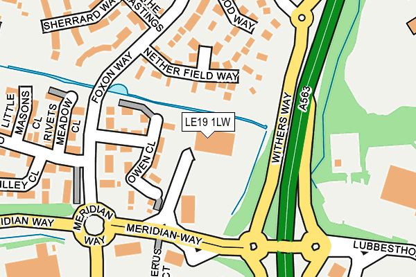 LE19 1LW map - OS OpenMap – Local (Ordnance Survey) LE19 1LW map - OS OpenMap – Local (Ordnance Survey)