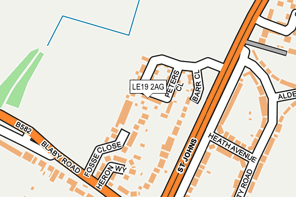 LE19 2AG map - OS OpenMap – Local (Ordnance Survey) LE19 2AG map - OS OpenMap – Local (Ordnance Survey)