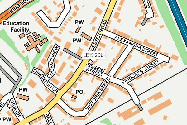 LE19 2DU map - OS OpenMap – Local (Ordnance Survey) LE19 2DU map - OS OpenMap – Local (Ordnance Survey)