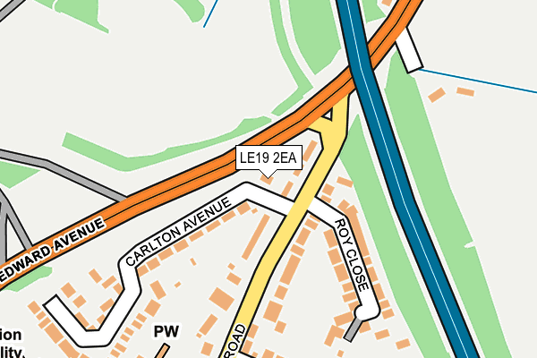 LE19 2EA map - OS OpenMap – Local (Ordnance Survey) LE19 2EA map - OS OpenMap – Local (Ordnance Survey)