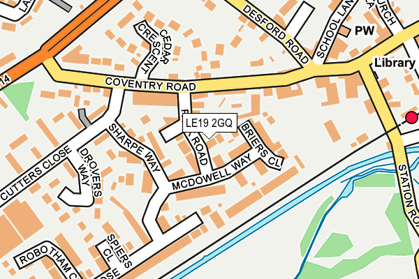LE19 2GQ map - OS OpenMap – Local (Ordnance Survey) LE19 2GQ map - OS OpenMap – Local (Ordnance Survey)