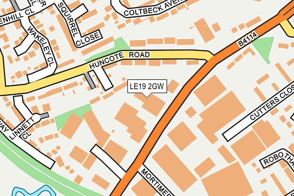 LE19 2GW map - OS OpenMap – Local (Ordnance Survey) LE19 2GW map - OS OpenMap – Local (Ordnance Survey)