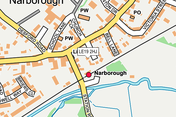 LE19 2HJ map - OS OpenMap – Local (Ordnance Survey) LE19 2HJ map - OS OpenMap – Local (Ordnance Survey)