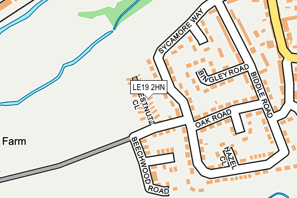 LE19 2HN map - OS OpenMap – Local (Ordnance Survey) LE19 2HN map - OS OpenMap – Local (Ordnance Survey)