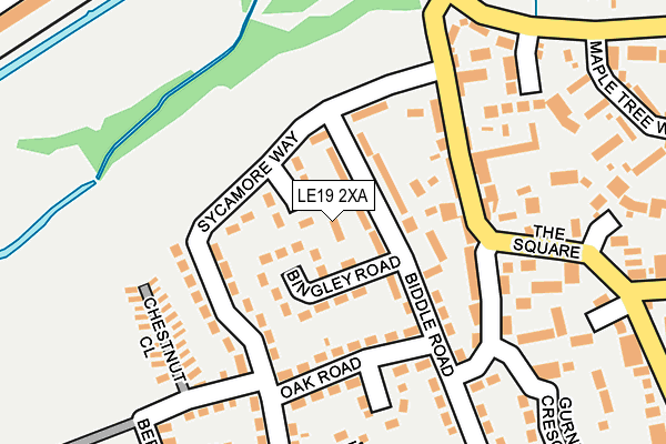 LE19 2XA map - OS OpenMap – Local (Ordnance Survey) LE19 2XA map - OS OpenMap – Local (Ordnance Survey)