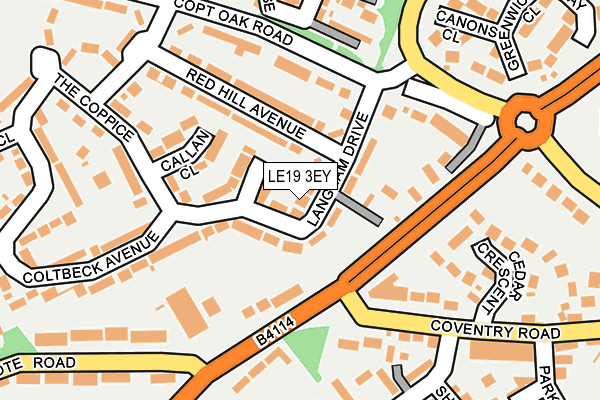 LE19 3EY map - OS OpenMap – Local (Ordnance Survey) LE19 3EY map - OS OpenMap – Local (Ordnance Survey)