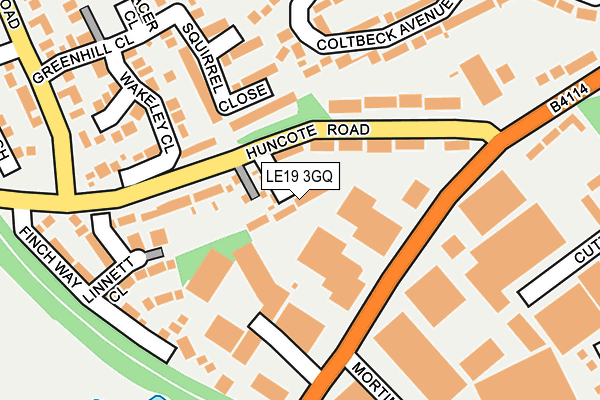 LE19 3GQ map - OS OpenMap – Local (Ordnance Survey)