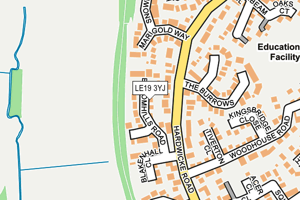 LE19 3YJ map - OS OpenMap – Local (Ordnance Survey) LE19 3YJ map - OS OpenMap – Local (Ordnance Survey)