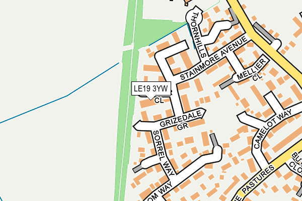 LE19 3YW map - OS OpenMap – Local (Ordnance Survey) LE19 3YW map - OS OpenMap – Local (Ordnance Survey)