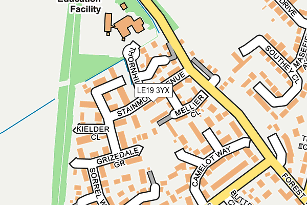 LE19 3YX map - OS OpenMap – Local (Ordnance Survey) LE19 3YX map - OS OpenMap – Local (Ordnance Survey)