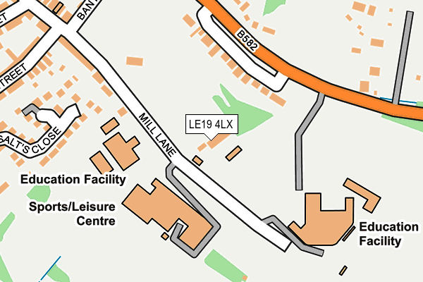 LE19 4LX map - OS OpenMap – Local (Ordnance Survey) LE19 4LX map - OS OpenMap – Local (Ordnance Survey)