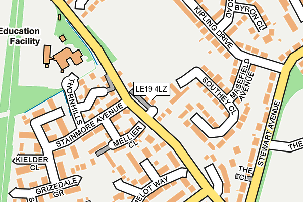 LE19 4LZ map - OS OpenMap – Local (Ordnance Survey) LE19 4LZ map - OS OpenMap – Local (Ordnance Survey)