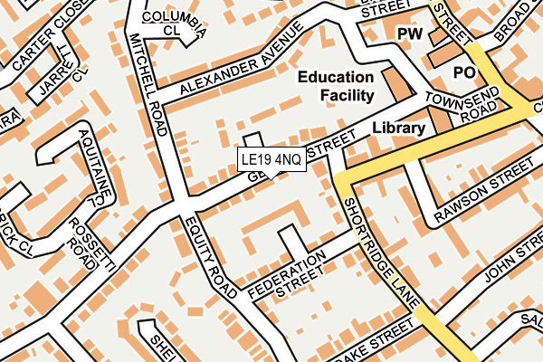 LE19 4NQ map - OS OpenMap – Local (Ordnance Survey) LE19 4NQ map - OS OpenMap – Local (Ordnance Survey)