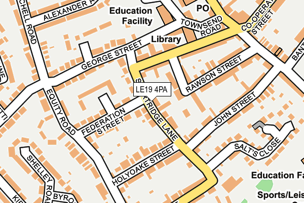 LE19 4PA map - OS OpenMap – Local (Ordnance Survey) LE19 4PA map - OS OpenMap – Local (Ordnance Survey)