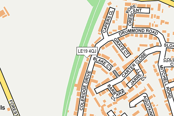 LE19 4QJ map - OS OpenMap – Local (Ordnance Survey) LE19 4QJ map - OS OpenMap – Local (Ordnance Survey)