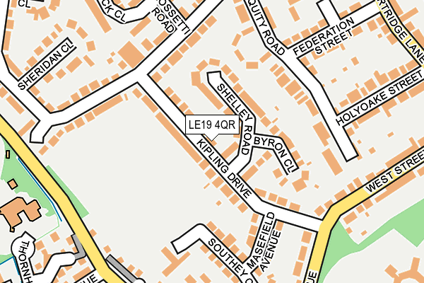 LE19 4QR map - OS OpenMap – Local (Ordnance Survey) LE19 4QR map - OS OpenMap – Local (Ordnance Survey)