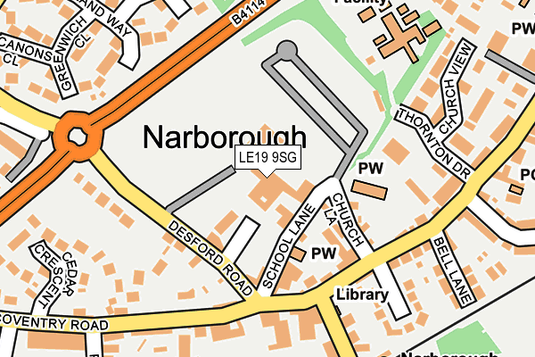 LE19 9SG map - OS OpenMap – Local (Ordnance Survey) LE19 9SG map - OS OpenMap – Local (Ordnance Survey)