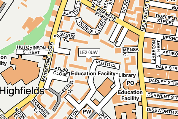 LE2 0UW map - OS OpenMap – Local (Ordnance Survey) LE2 0UW map - OS OpenMap – Local (Ordnance Survey)