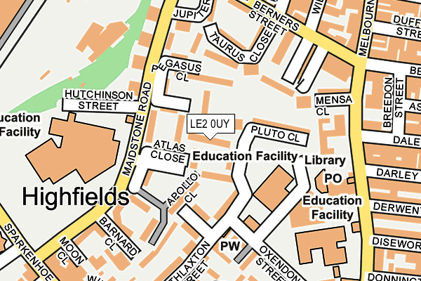 LE2 0UY map - OS OpenMap – Local (Ordnance Survey) LE2 0UY map - OS OpenMap – Local (Ordnance Survey)