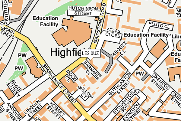 LE2 0UZ map - OS OpenMap – Local (Ordnance Survey) LE2 0UZ map - OS OpenMap – Local (Ordnance Survey)