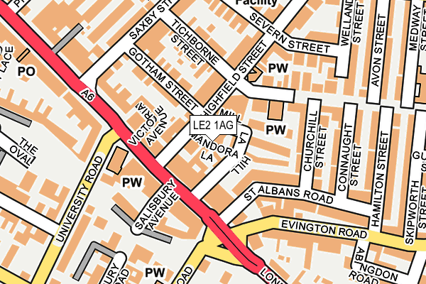 LE2 1AG map - OS OpenMap – Local (Ordnance Survey) LE2 1AG map - OS OpenMap – Local (Ordnance Survey)