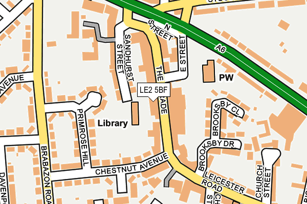 LE2 5BF map - OS OpenMap – Local (Ordnance Survey) LE2 5BF map - OS OpenMap – Local (Ordnance Survey)