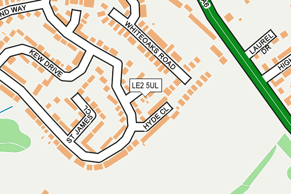 LE2 5UL map - OS OpenMap – Local (Ordnance Survey) LE2 5UL map - OS OpenMap – Local (Ordnance Survey)
