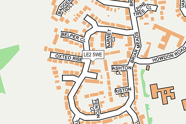 LE2 5WE map - OS OpenMap – Local (Ordnance Survey) LE2 5WE map - OS OpenMap – Local (Ordnance Survey)