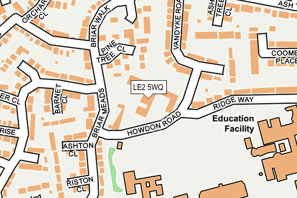LE2 5WQ map - OS OpenMap – Local (Ordnance Survey) LE2 5WQ map - OS OpenMap – Local (Ordnance Survey)