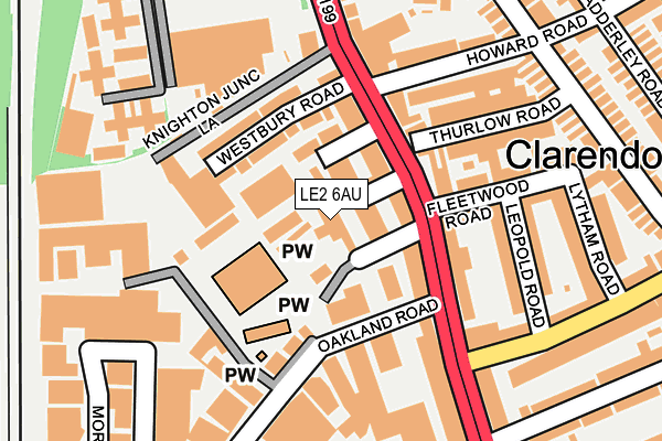 LE2 6AU map - OS OpenMap – Local (Ordnance Survey) LE2 6AU map - OS OpenMap – Local (Ordnance Survey)