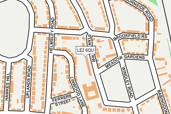 LE2 6QU map - OS OpenMap – Local (Ordnance Survey) LE2 6QU map - OS OpenMap – Local (Ordnance Survey)