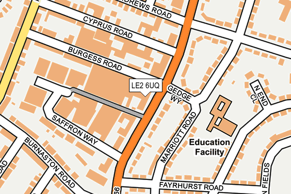 LE2 6UQ map - OS OpenMap – Local (Ordnance Survey) LE2 6UQ map - OS OpenMap – Local (Ordnance Survey)