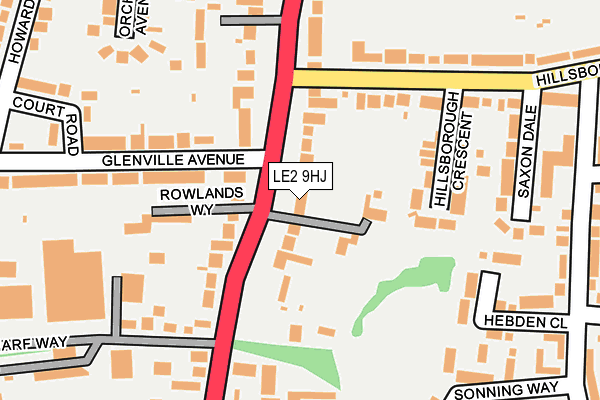 LE2 9HJ map - OS OpenMap – Local (Ordnance Survey) LE2 9HJ map - OS OpenMap – Local (Ordnance Survey)