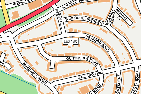 LE3 1BX map - OS OpenMap – Local (Ordnance Survey) LE3 1BX map - OS OpenMap – Local (Ordnance Survey)
