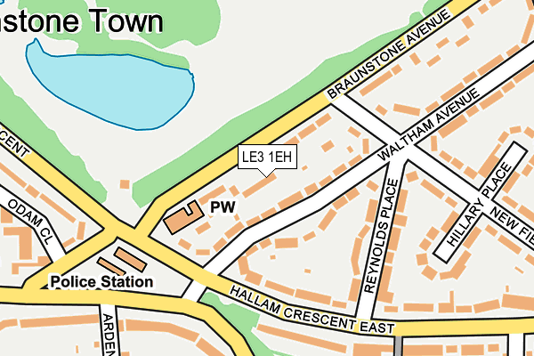 LE3 1EH map - OS OpenMap – Local (Ordnance Survey) LE3 1EH map - OS OpenMap – Local (Ordnance Survey)