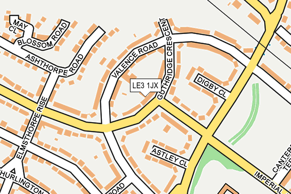 LE3 1JX map - OS OpenMap – Local (Ordnance Survey) LE3 1JX map - OS OpenMap – Local (Ordnance Survey)