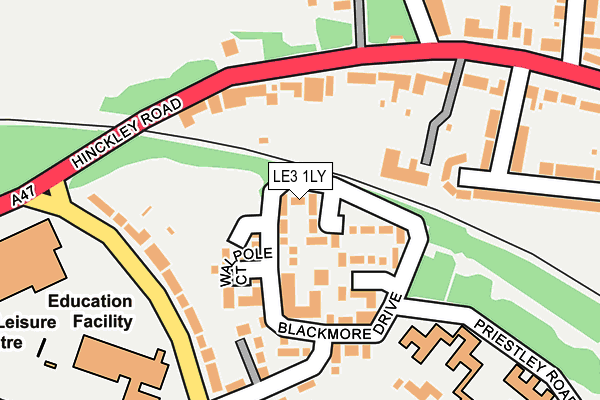 LE3 1LY map - OS OpenMap – Local (Ordnance Survey) LE3 1LY map - OS OpenMap – Local (Ordnance Survey)