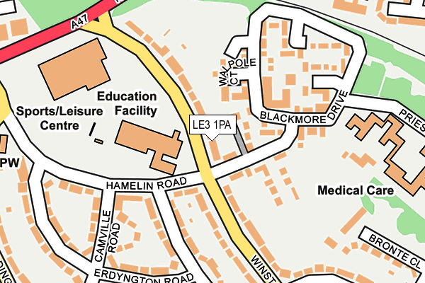 LE3 1PA map - OS OpenMap – Local (Ordnance Survey) LE3 1PA map - OS OpenMap – Local (Ordnance Survey)