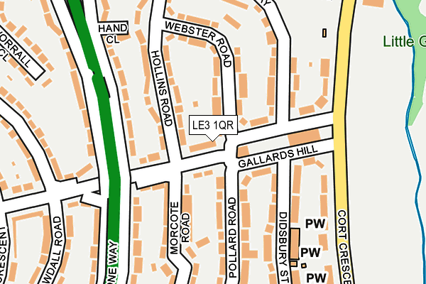 LE3 1QR map - OS OpenMap – Local (Ordnance Survey) LE3 1QR map - OS OpenMap – Local (Ordnance Survey)