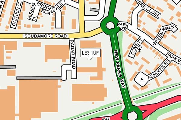 LE3 1UF map - OS OpenMap – Local (Ordnance Survey) LE3 1UF map - OS OpenMap – Local (Ordnance Survey)
