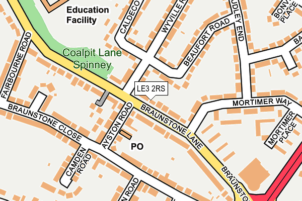 LE3 2RS map - OS OpenMap – Local (Ordnance Survey) LE3 2RS map - OS OpenMap – Local (Ordnance Survey)