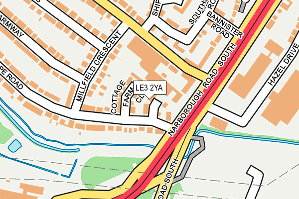 LE3 2YA map - OS OpenMap – Local (Ordnance Survey) LE3 2YA map - OS OpenMap – Local (Ordnance Survey)