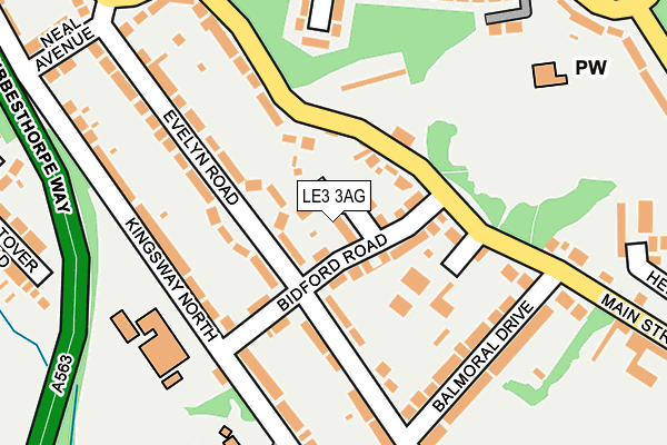 LE3 3AG map - OS OpenMap – Local (Ordnance Survey) LE3 3AG map - OS OpenMap – Local (Ordnance Survey)