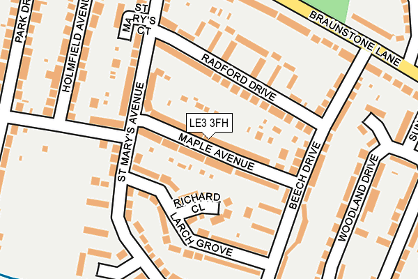 LE3 3FH map - OS OpenMap – Local (Ordnance Survey) LE3 3FH map - OS OpenMap – Local (Ordnance Survey)