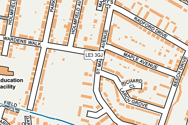 LE3 3GJ map - OS OpenMap – Local (Ordnance Survey) LE3 3GJ map - OS OpenMap – Local (Ordnance Survey)