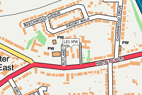 LE3 3PW map - OS OpenMap – Local (Ordnance Survey) LE3 3PW map - OS OpenMap – Local (Ordnance Survey)