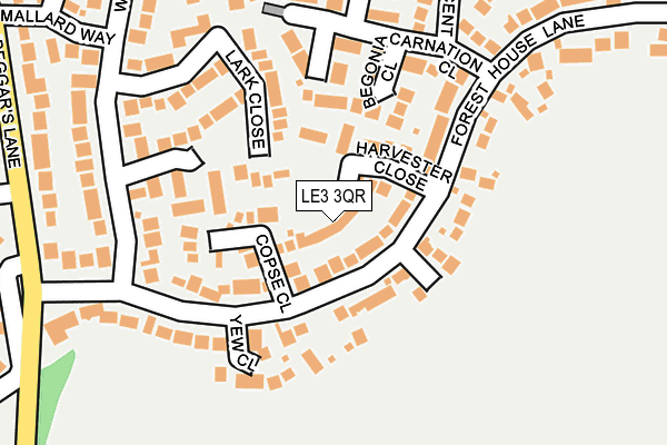 LE3 3QR map - OS OpenMap – Local (Ordnance Survey) LE3 3QR map - OS OpenMap – Local (Ordnance Survey)